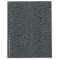 Best 10.75 in. x 8.5 in. Sheets Medium/College Rule 1-Subject Executive Notebook with Ribbon Bookmark - Cool Gray Cover Paper & Printables