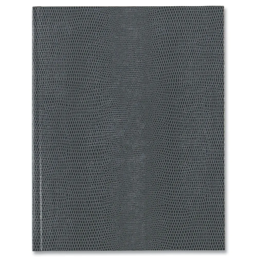 Best 10.75 in. x 8.5 in. Sheets Medium/College Rule 1-Subject Executive Notebook with Ribbon Bookmark - Cool Gray Cover Paper & Printables