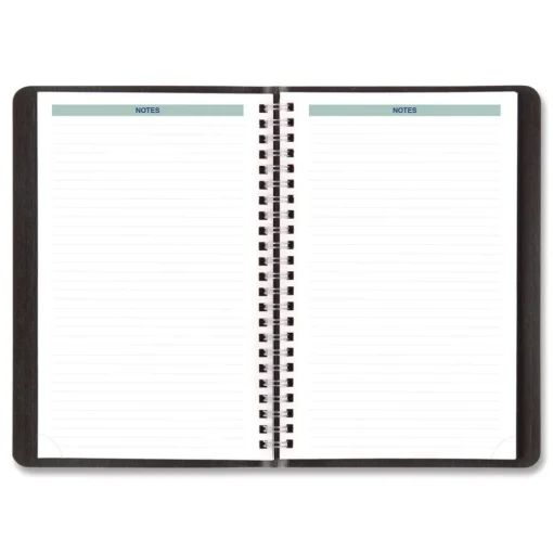 Online 12-Month (Jan to Dec): 2026 8 in. x 5 in. Plan and Link Weekly Planner - Black Cover Calendars & Planners
