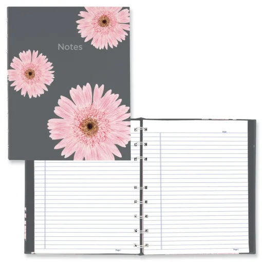 Discount NotePro 9.25 in. x 7.25 in. Sheets Medium/College Rule 1-Subject Notebook - Pink/Gray Cover Paper & Printables