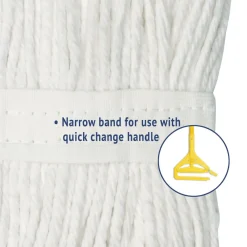 New #20 Cut-End Cotton Wet Mop Head - White (12/Carton) Cleaning & Janitorial Supplies