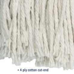 Clearance #20 Cut-End Cotton Wet Mop Head - White Cleaning & Janitorial Supplies