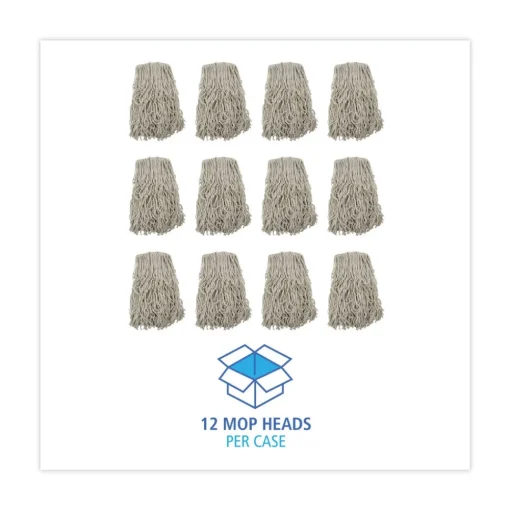 #32 Cut-End Cotton Mop Head - White (12/Carton) Cleaning & Janitorial Supplies