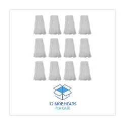 New #32 Cut-End Rayon Wet Mop Head - White (12/Carton) Cleaning & Janitorial Supplies
