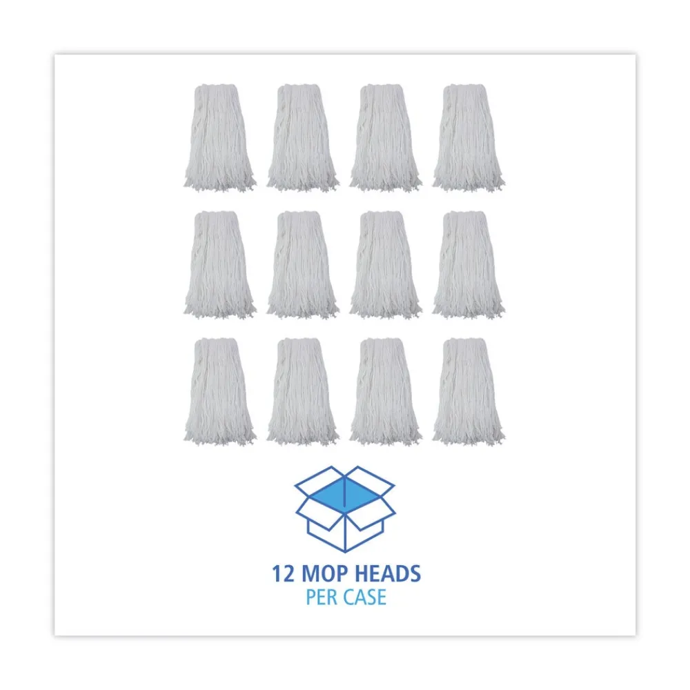 New #32 Cut-End Rayon Wet Mop Head - White (12/Carton) Cleaning & Janitorial Supplies