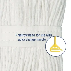Hot #20 Cut-End Rayon Wet Mop Head - White (12/Carton) Cleaning & Janitorial Supplies