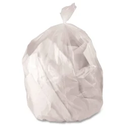 Sale 16 Gallon 0.5 mil 24 in. x 32 in. Perforated Roll Low-Density Waste Can Liners - Clear (500/Carton) Trash & Waste Bins