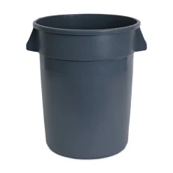 Discount 32 Gallon Linear-Low-Density Polyethylene Round Waste Receptacle - Gray Trash & Waste Bins