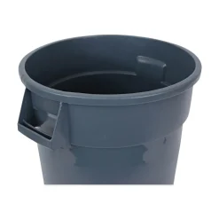 Discount 32 Gallon Linear-Low-Density Polyethylene Round Waste Receptacle - Gray Trash & Waste Bins