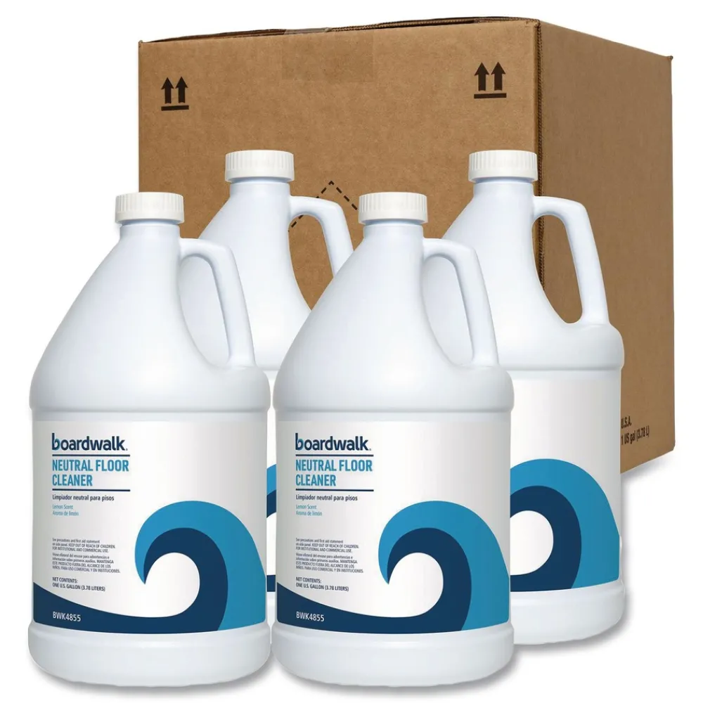 1 Gallon Neutral Floor Cleaner - Lemon Scent (4/Carton) Cleaning & Janitorial Supplies