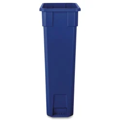 Best 23 Gallon Polypropylene Slim Recycling Container - Blue Trash & Waste Bins