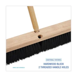 Online 3 in. Black Polypropylene Bristles 24 in. Brush Floor Brush Head Cleaning & Janitorial Supplies