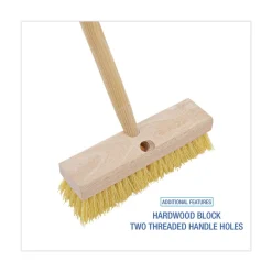 Sale 10 in. Brush 2 in. Cream Polypropylene Bristles Deck Brush Head Cleaning & Janitorial Supplies