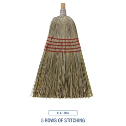 Discount 53-1/2 in. Corn/Fiber Lobby Brooms - Natural (6/Carton) Cleaning & Janitorial Supplies
