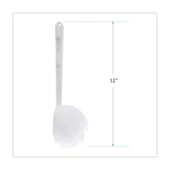 Discount 12 in. Deluxe Plastic Bowl Mop with 2 in. Mop Head - White (25/Carton) Cleaning & Janitorial Supplies