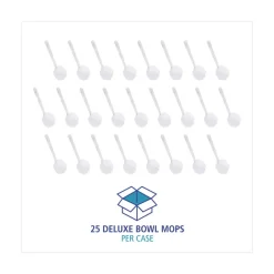 Discount 12 in. Deluxe Plastic Bowl Mop with 2 in. Mop Head - White (25/Carton) Cleaning & Janitorial Supplies