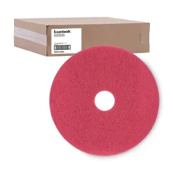 New 19 in. Diameter Buffing Floor Pads - Red (5/Carton) Cleaning & Janitorial Supplies