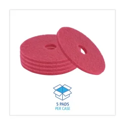 Sale 16 in. Diameter Buffing Floor Pads - Red (5/Carton) Cleaning & Janitorial Supplies