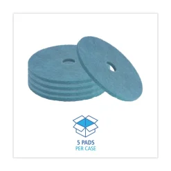Outlet 20 in. Diameter Burnishing Floor Pads - Aqua (5/Carton) Cleaning & Janitorial Supplies