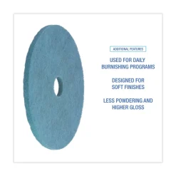 Outlet 20 in. Diameter Burnishing Floor Pads - Aqua (5/Carton) Cleaning & Janitorial Supplies