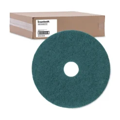 Clearance 20 in. Diameter Heavy-Duty Scrubbing Floor Pads - Green (5/Carton) Cleaning & Janitorial Supplies