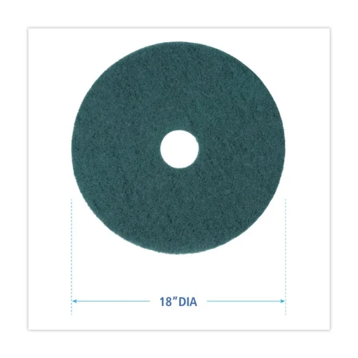 Sale 18 in. Diameter Heavy-Duty Scrubbing Floor Pads - Green (5/Carton) Cleaning & Janitorial Supplies