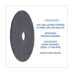 Sale 20 in. Diameter High Performance Stripping Floor Pads - Black (5/Carton) Cleaning & Janitorial Supplies