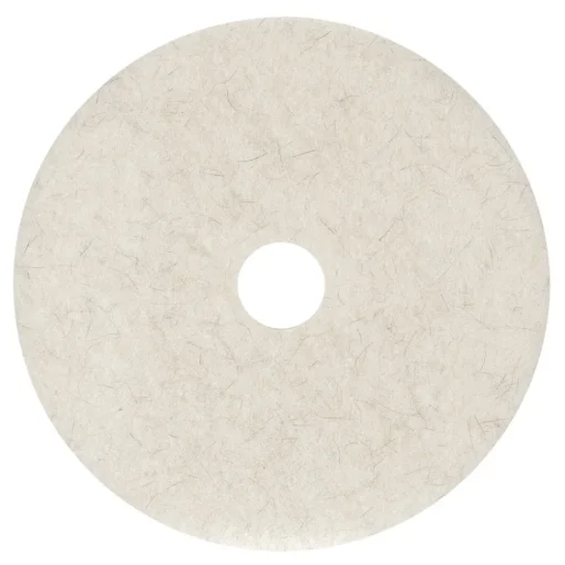 17 in. Diameter Natural Burnishing Floor Pads - White (5/Carton) Cleaning & Janitorial Supplies
