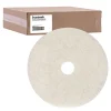Outlet 19 in. Diameter Natural Burnishing Floor Pads - White (5/Carton) Cleaning & Janitorial Supplies