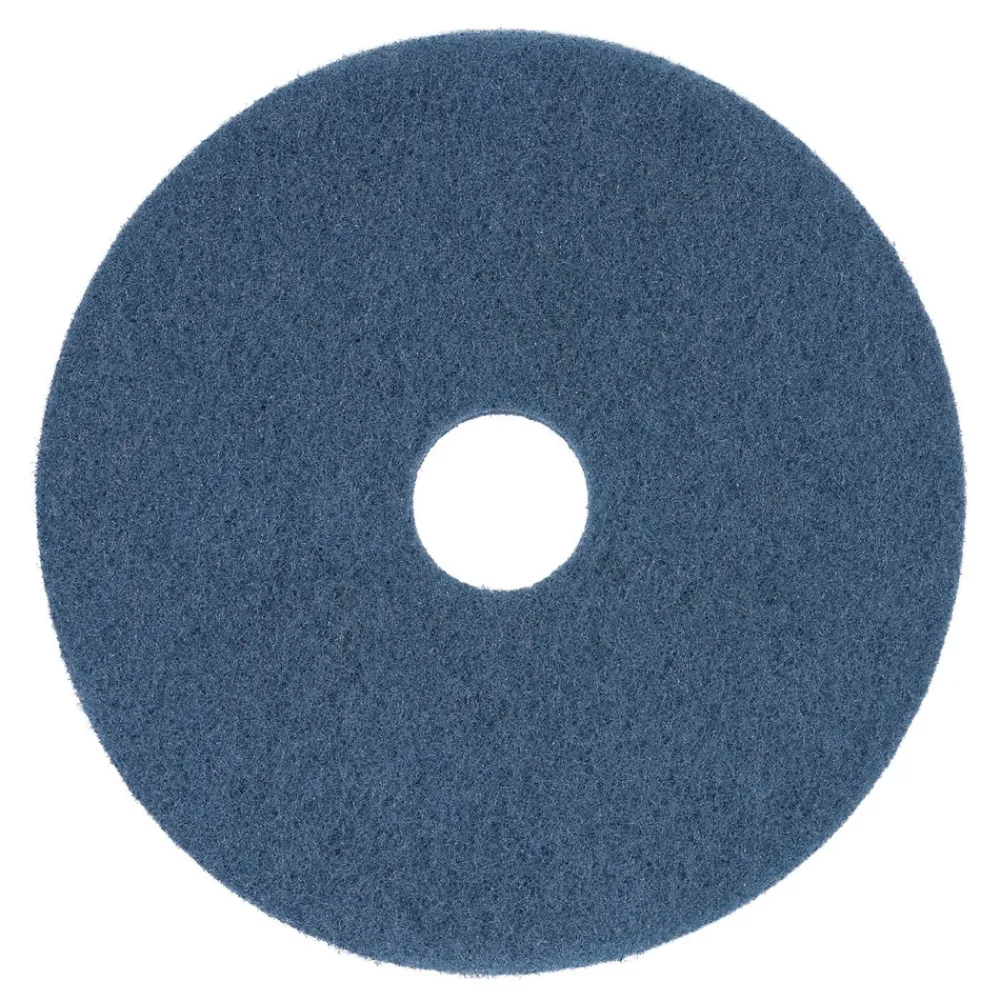 16 in. Diameter Scrubbing Floor Pads - Blue (5/Carton) Cleaning & Janitorial Supplies