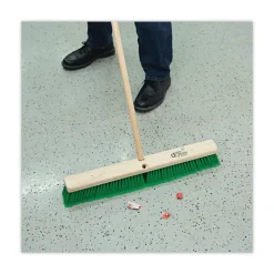 Online 0.94 in. Diameter x 54 in. Lacquered Hardwood Threaded End Broom Handle - Natural Cleaning & Janitorial Supplies