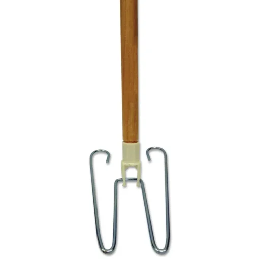 Best 0.94 in. Diameter x 48 in. Length Wedge Dust Mop Head Frame/Lacquered Wood Handle - Natural Cleaning & Janitorial Supplies