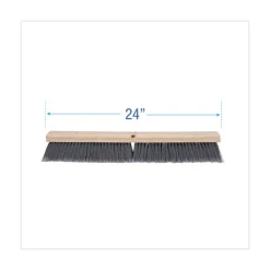 Hot 3 in. Gray Flagged Polypropylene Bristles 24 in. Brush Floor Brush Head Cleaning & Janitorial Supplies