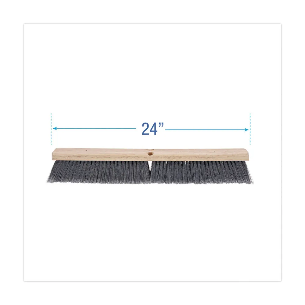 Hot 3 in. Gray Flagged Polypropylene Bristles 24 in. Brush Floor Brush Head Cleaning & Janitorial Supplies