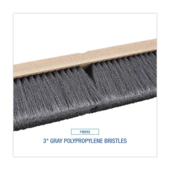 Hot 3 in. Gray Flagged Polypropylene Bristles 24 in. Brush Floor Brush Head Cleaning & Janitorial Supplies