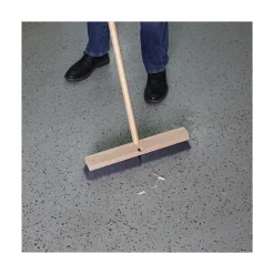 Hot 3 in. Gray Flagged Polypropylene Bristles 24 in. Brush Floor Brush Head Cleaning & Janitorial Supplies