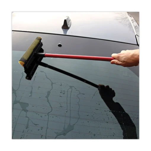 Hot 21 in. Handle 8 in. Wide Blade General-Duty Squeegee - Black/Red Cleaning & Janitorial Supplies