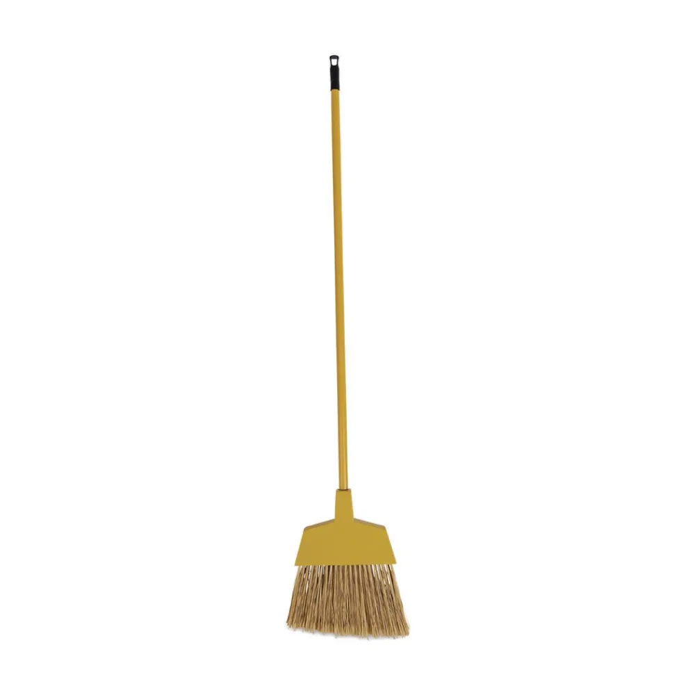 Discount 53 in. Handle Poly Bristle Angler Broom - Yellow (1-Dozen) Cleaning & Janitorial Supplies