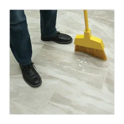 Discount 53 in. Handle Poly Bristle Angler Broom - Yellow (1-Dozen) Cleaning & Janitorial Supplies