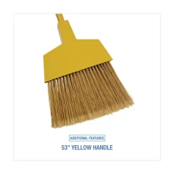 Discount 53 in. Handle Poly Bristle Angler Broom - Yellow (1-Dozen) Cleaning & Janitorial Supplies