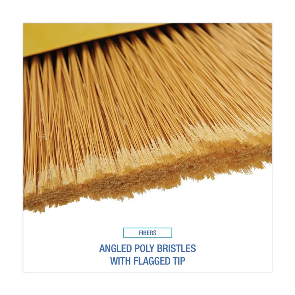 Discount 53 in. Handle Poly Bristle Angler Broom - Yellow (1-Dozen) Cleaning & Janitorial Supplies