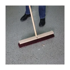 Clearance 3.25 in. Maroon Stiff Polypropylene Bristles 24 in. Brush Floor Brush Head Cleaning & Janitorial Supplies