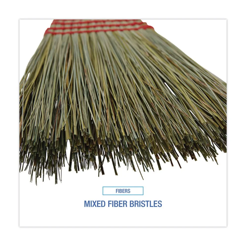 Best 55 in. Mixed Fiber Bristles Maid Broom - Natural Cleaning & Janitorial Supplies