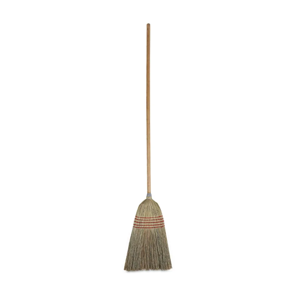 Best 55 in. Overall Length Parlor Broom with Corn Fiber Bristles - Natural Cleaning & Janitorial Supplies