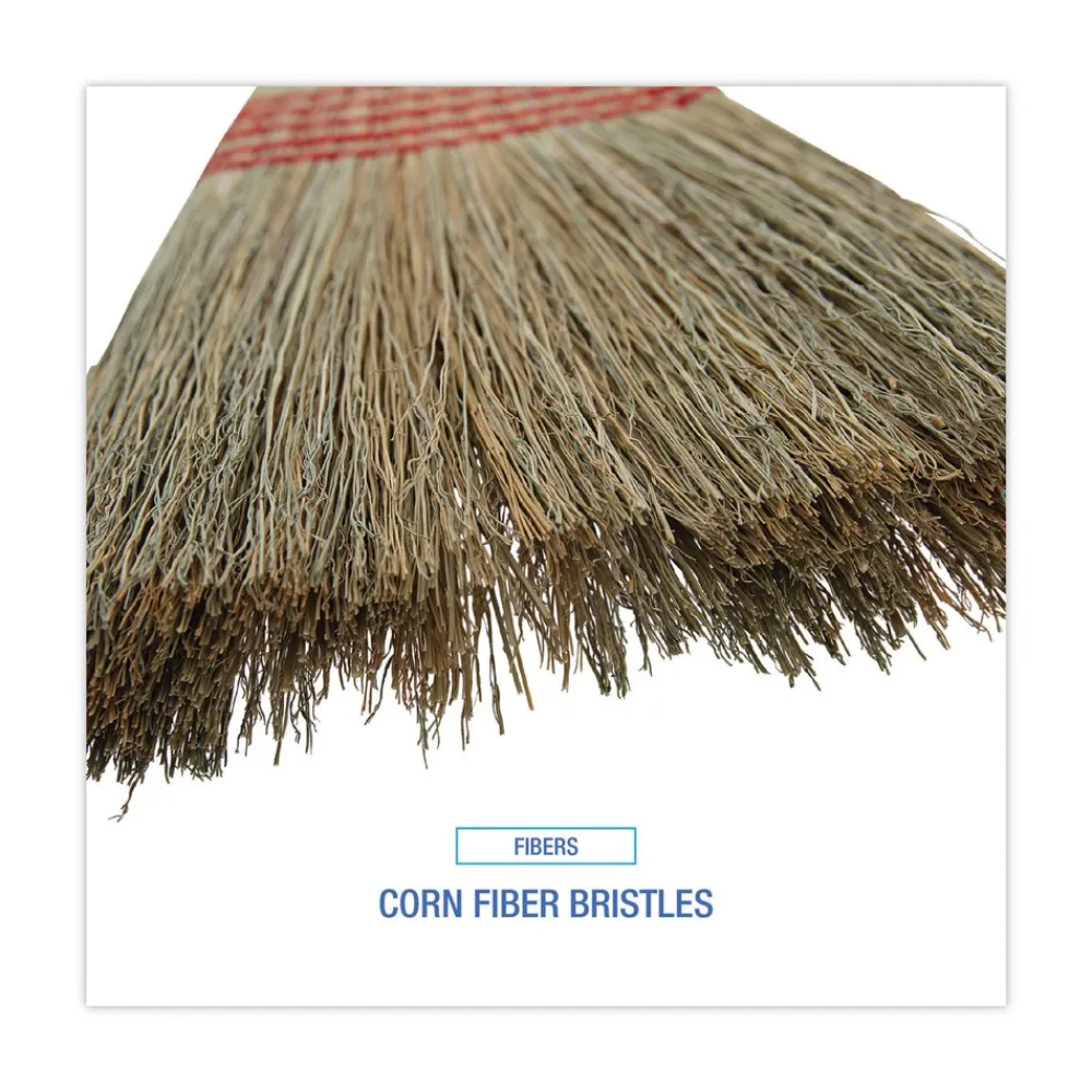 Best 55 in. Overall Length Parlor Broom with Corn Fiber Bristles - Natural Cleaning & Janitorial Supplies