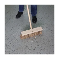 6.25 in. Palmyra Fiber Bristles 16 in. Brush Street Broom Head - Brown Cleaning & Janitorial Supplies