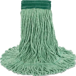 Best 5 in. Super Loop Cotton/Synthetic Fiber Wet Mop Head - Medium, Green (12/Carton) Cleaning & Janitorial Supplies