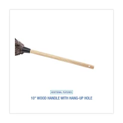 Outlet 10 in. Wood Handle Professional Ostrich Feather Duster Cleaning & Janitorial Supplies