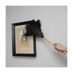 Outlet 10 in. Wood Handle Professional Ostrich Feather Duster Cleaning & Janitorial Supplies