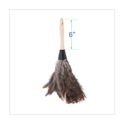 Discount 6 in. Wood Handle Professional Ostrich Feather Duster Cleaning & Janitorial Supplies